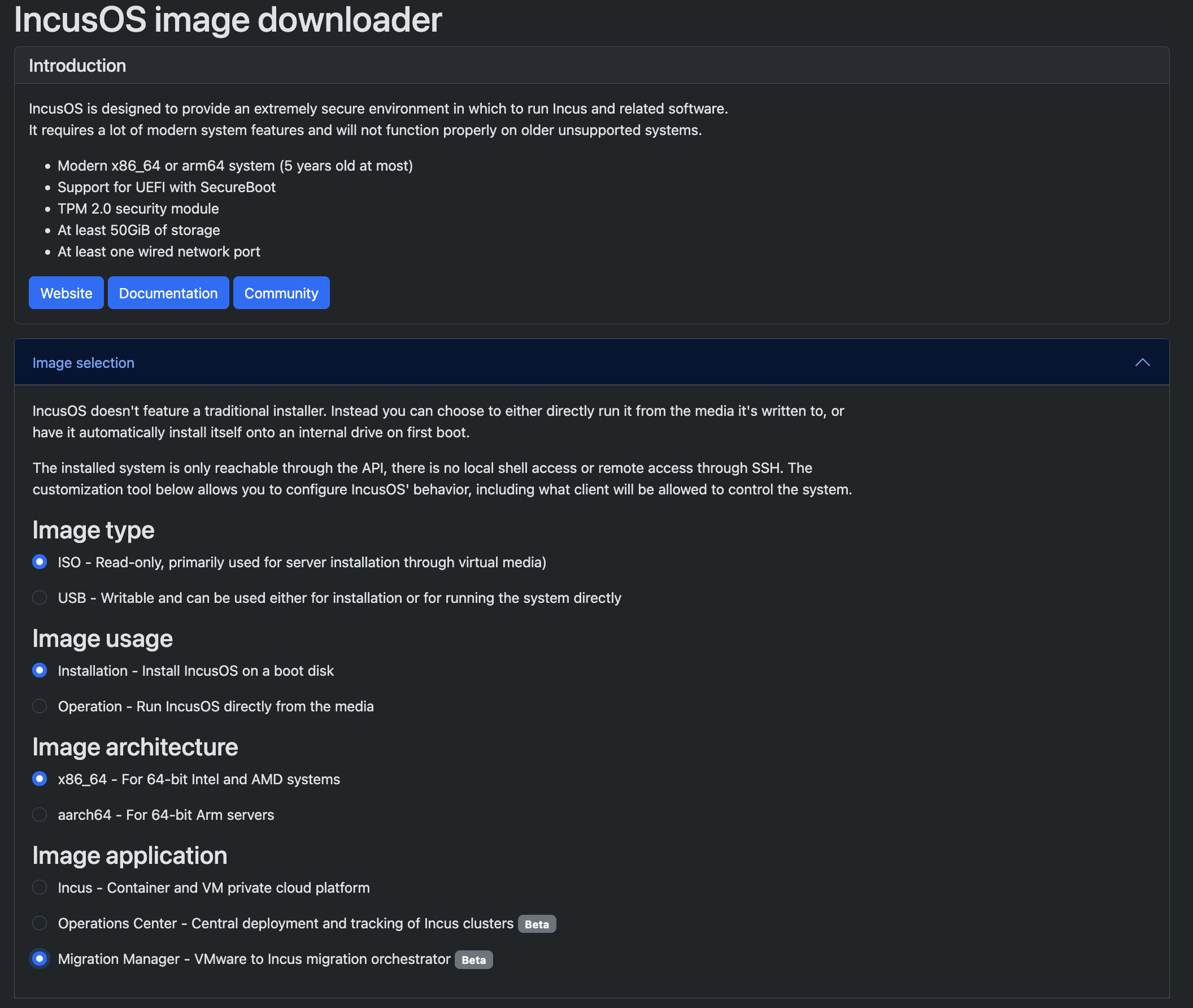 IncusOS Image Customizer